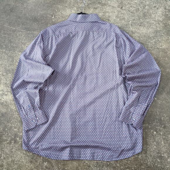 Hart Schaffner Marx Raincloud Shirt Mens XL Blue Preppy Long Sleeve Button Up - Picture 3 of 7